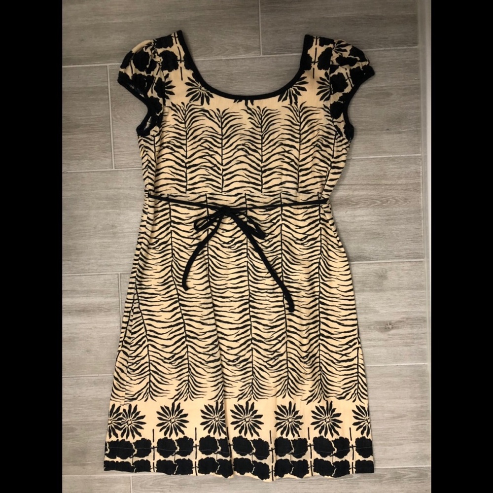 Free People Zebra Flower Pattern Cotton Dress - Picture 2 of 6